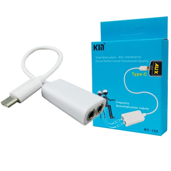 تبدیل صداTYPE-C TO AUX SPLITER