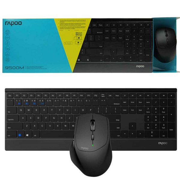 کیبوردوماوس بیسیم 9500MرپوRAPOO