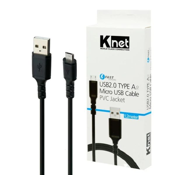 کابل  1.2M.MICRO ساده KNETپک آبی