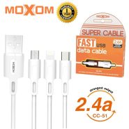 کابل  IPHONE CC-51 MOXOM سفید