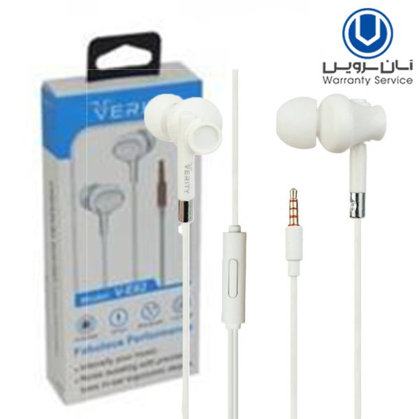 هندزفری سیم دار V-E84سفیدVERITY