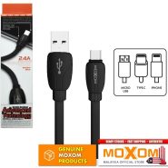 کابل  MICRO CB18فلت مشکی MOXOM