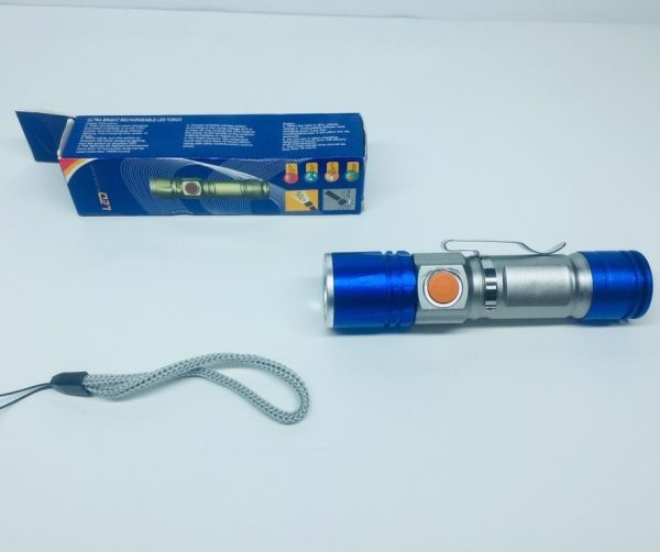 چراغ قوه پلیسی  LED-555پک سرمه ای