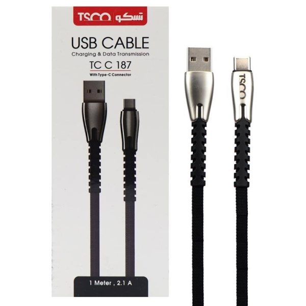 کابل  TYPE-Cتسکو 1Mمشکی  TCC187