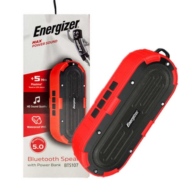 اسپیکر بلوتوثی BTS107 قرمز Energizer