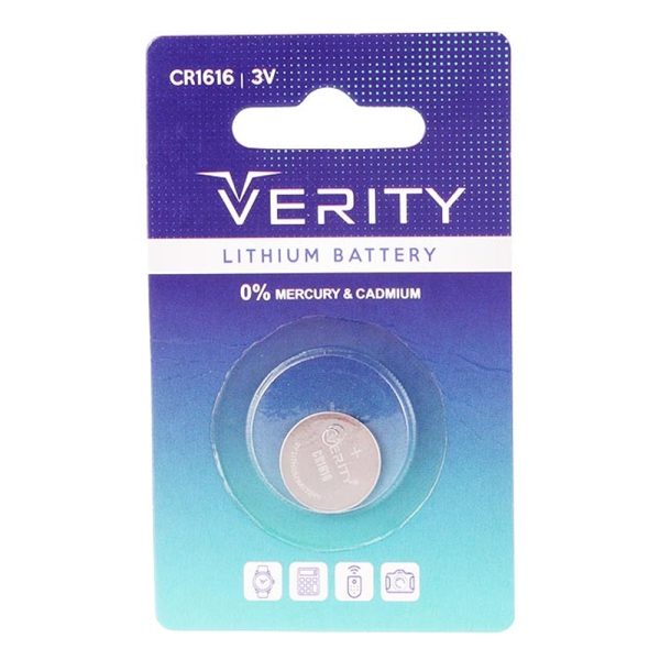 باتری سکه ای VERITY CR1616 تک پک