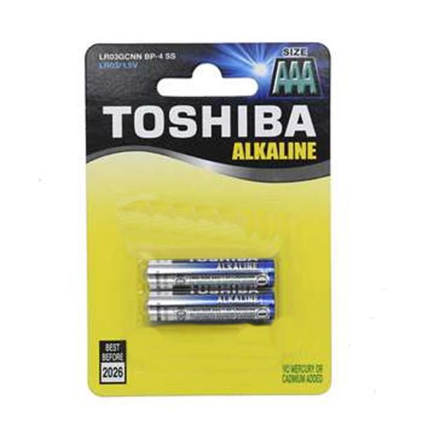 باطری آلکالاین 2 نیم قلم معمولی TOSHIBA