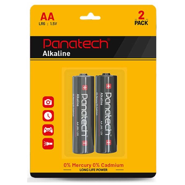 باطری آلکالاین 2قلم مشکی PANATECH