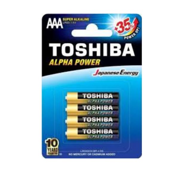 باطری آلکالاین 4 نیم قلم آلفاپاور TOSHIBA