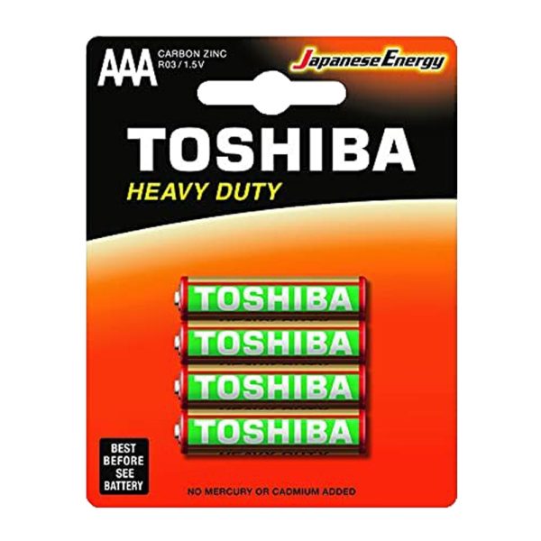 باطری ساده نیم قلم 4 زینک کارتی TOSHIBA