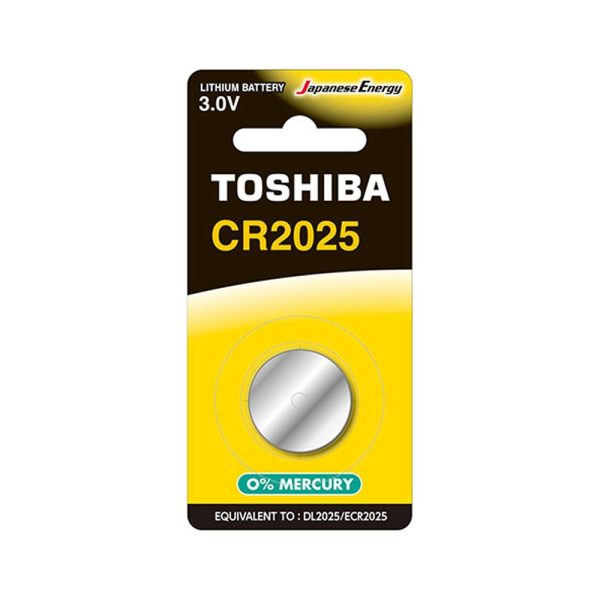 باطری سکه ای  CR2025 تک پک TOSHIBA