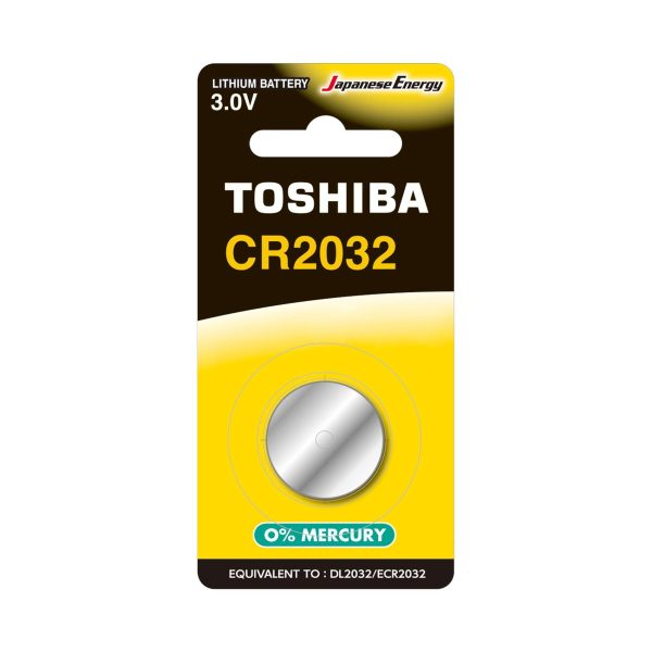 باطری سکه ای CR2032 تک پک TOSHIBA