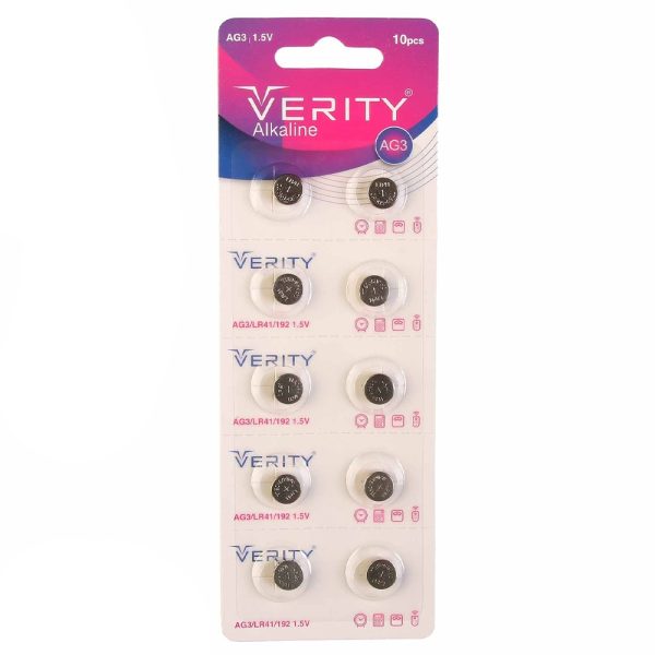 باطری سکه ای VERITY AG3 پک 10 عددی