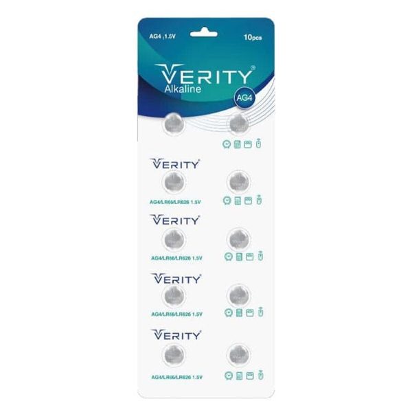 باطری سکه ای VERITY AG4 پک 10 عددی