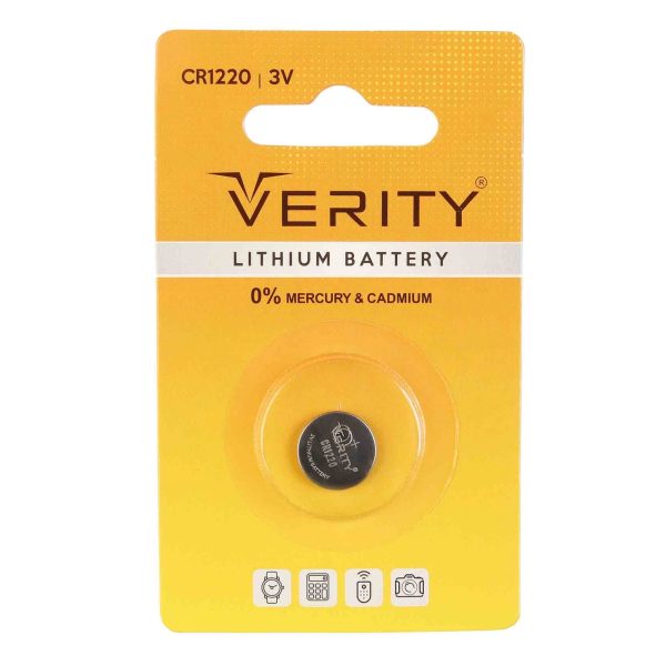باطری سکه ای VERITY CR1220 تک پک