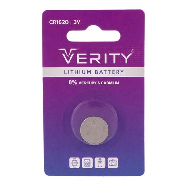 باطری سکه ای  VERITY-CR1620تک پک