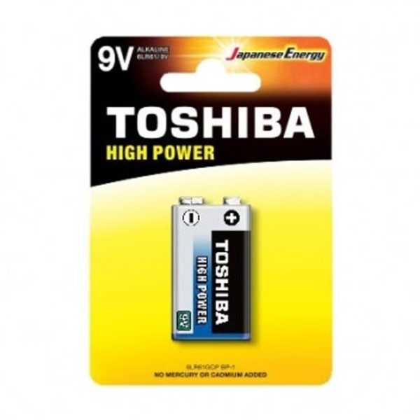باطری کتابی 9V آلکالاین های پاور TOSHIBA