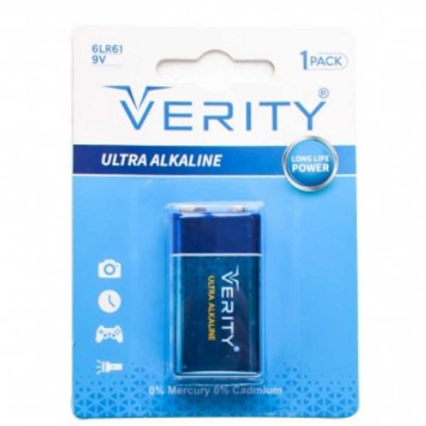 باطری کتابی آلکالاین VERITY 9V