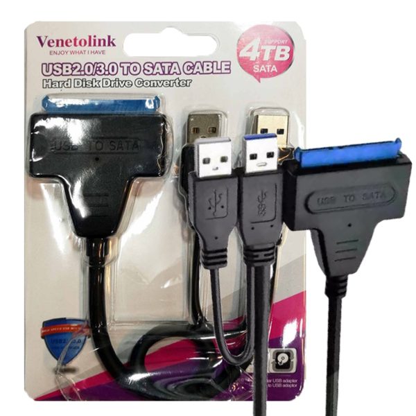 تبدیل SATA USB3 برق کمکی VLINK 2.5 3.5