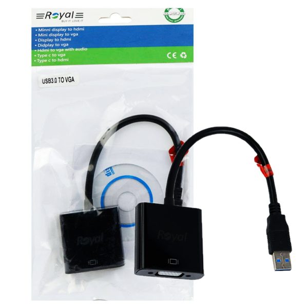 تبدیل  USB3 به  VGA مرغوب  ROYAL