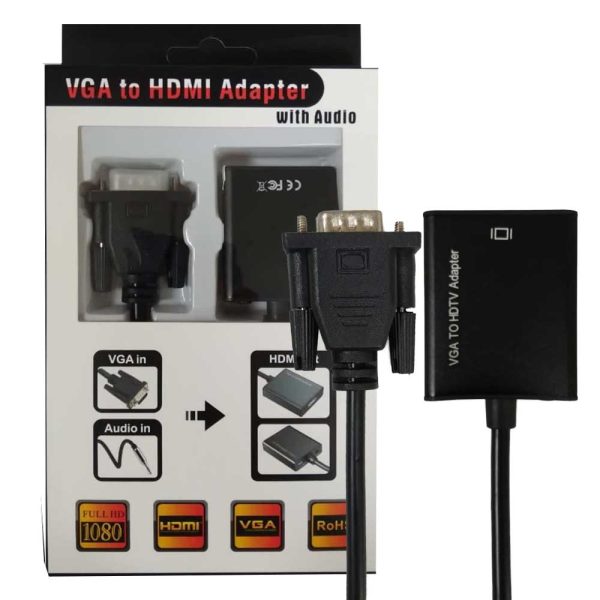 تبدیل  VGAبه HDMI صدادارجعبه سفید