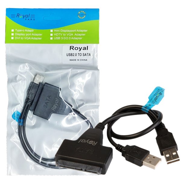 تبدیل رویال USB2 به SATA با برق کمکی ROYAL