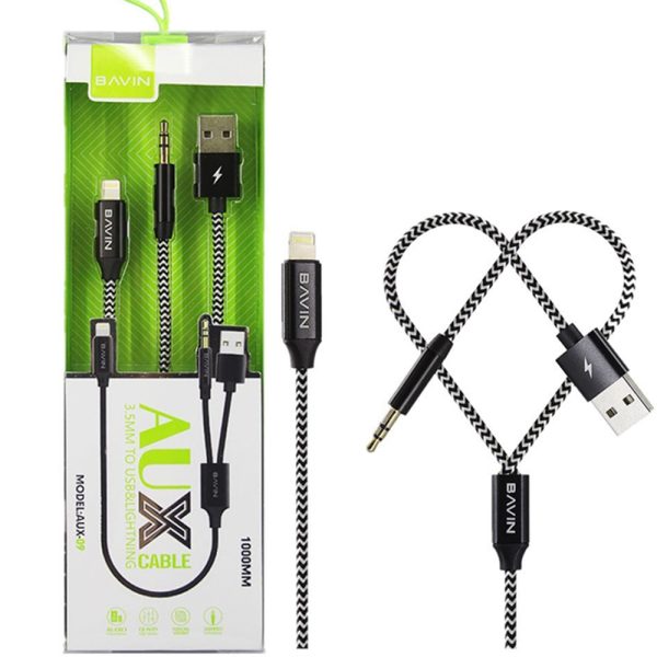 جک صدا و شارژر باوین BAVIN AUX09 IPHONE