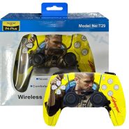 دسته PS4 طرح PS5 زرد TB29 Cyperpunk