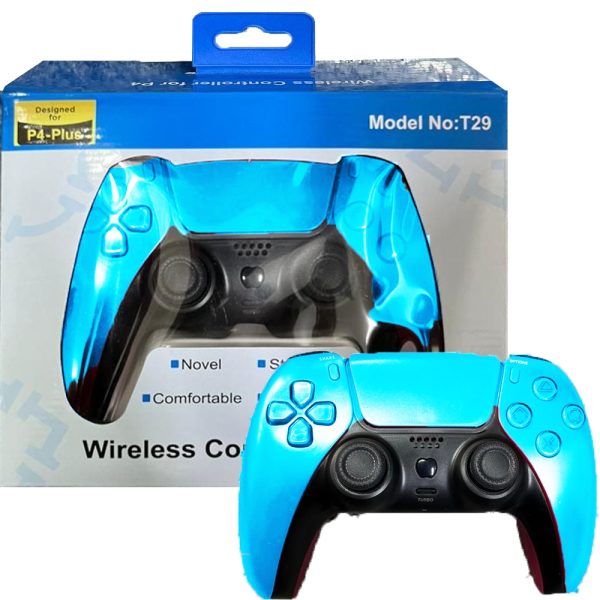 دسته بازی PS4 طرح PS5 آبی روشن TB29