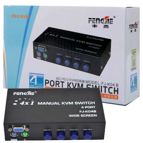 دستگاه ROYAL.FJ-K04B.4P.PS2.KVM