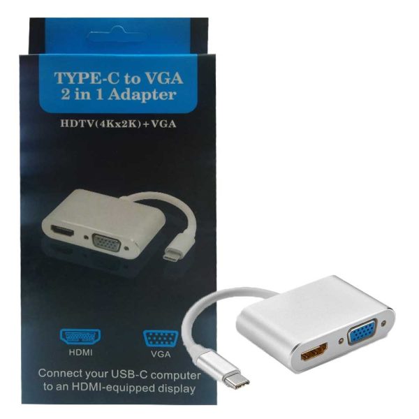 دستگاه TYPE-C.to.HDMI-VGAپکمشکی