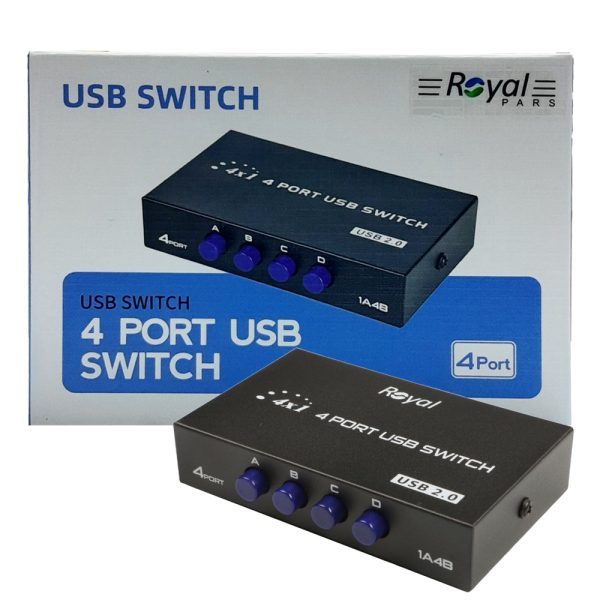 دیتا سوئیچ دستی پرینترROYAL 4PORT