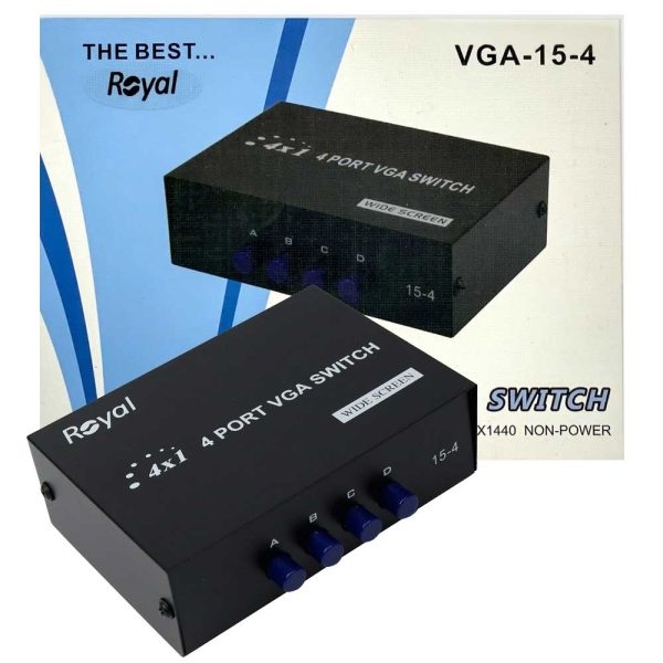 دیتاسوئیچ دستی  ROYAL.4PORT.VGA