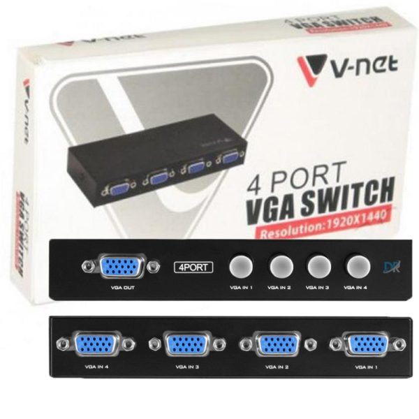 دیتاسوئیچ دستی V-NET 4PORT VGA