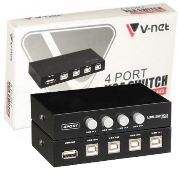 دیتاسوئیچ دستی پرینتر V-NET 4PORT