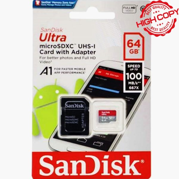 رم  SANDISK 100MB A1 C10 64G