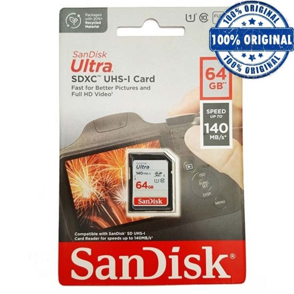 رم سندیسک  SD ULTRA 140MB 64G