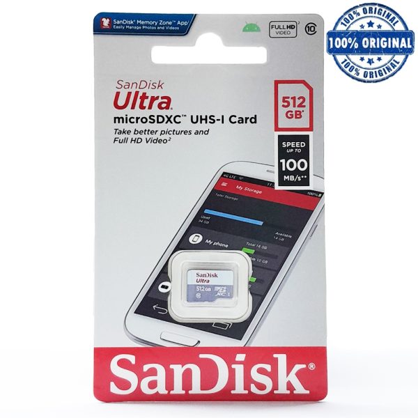 رم میکرو SANDISK 100MB C10 512G