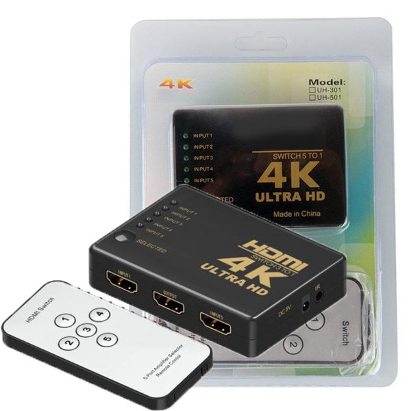 سوئیچ 5PORT HDMI پلاستیکی V-LINK