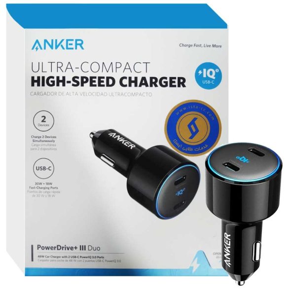 شارژر فندکی انکر 30W مشکی ANKER A2725H11