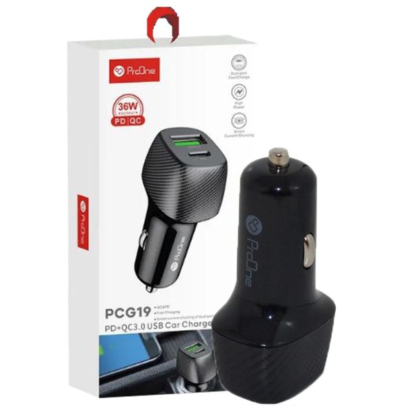 شارژر فندکی پرووان PROONE-PCG19 مشکی