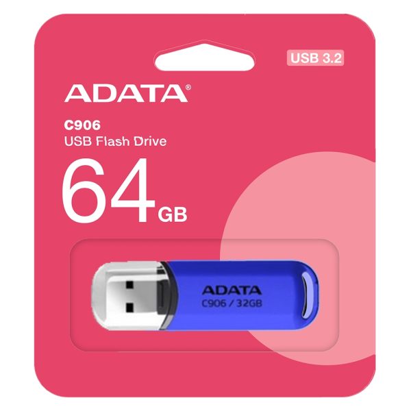 فلش C906 64G آبی A-DATA USB 3.2