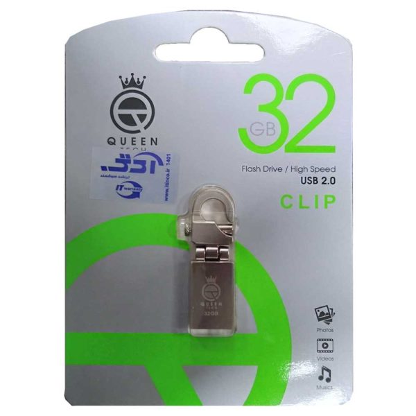 فلش  QUEENTECH CLIP 32G