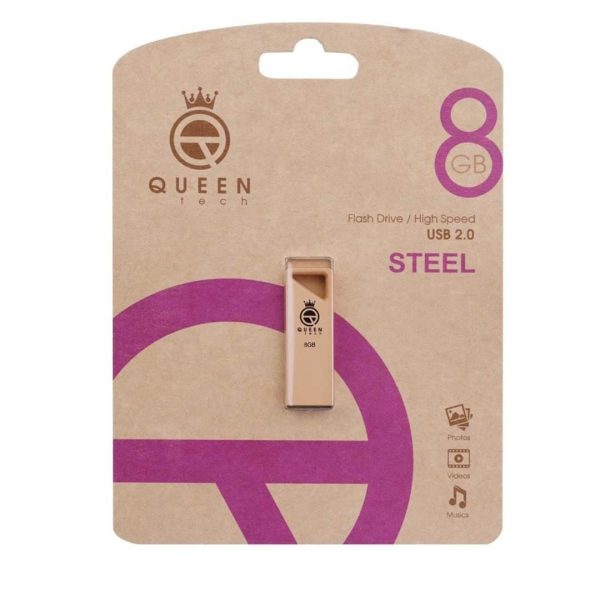 فلش  QUEENTECH STEEL 8G