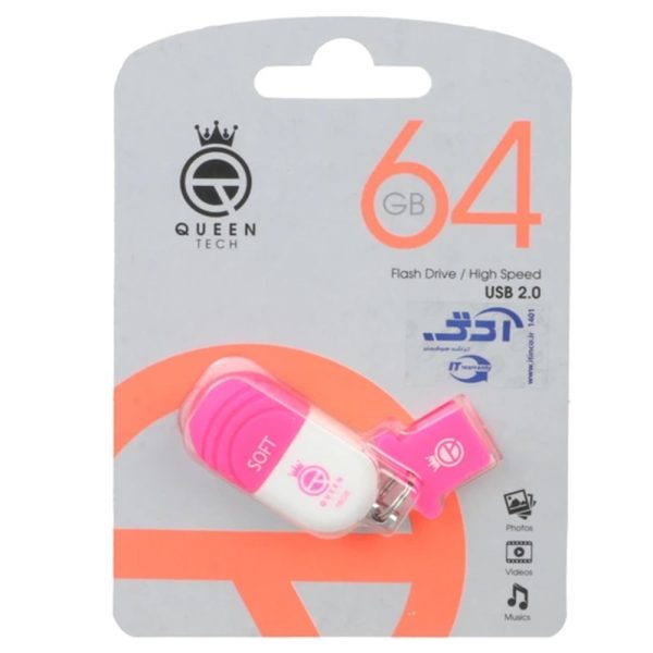 فلش  TECH QUEEN SOFT 64G
