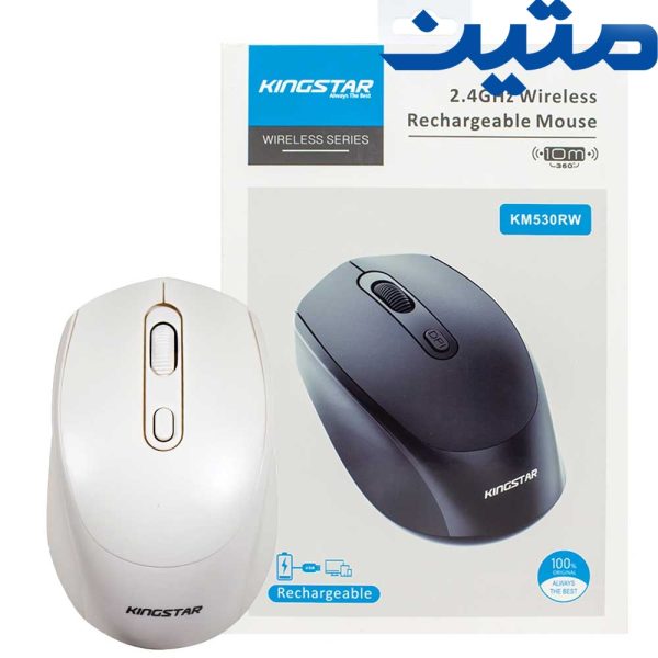 ماوس بی سیم KM530RW سفید KingStar