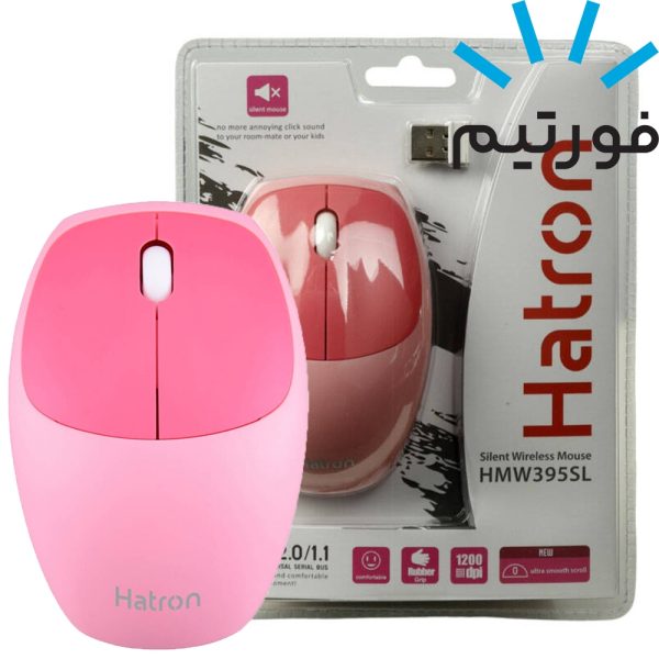 ماوس بیسیم hatron HMW395SL صورتی