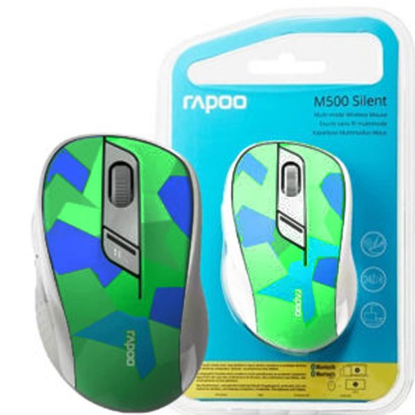 ماوس رپو بی سیم M500 سبز آبی RAPOO