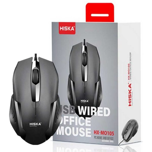 ماوس سیم دار HISKA HX-MO105 مشکی