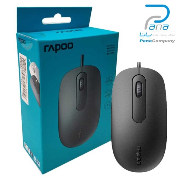 ماوس سیم دار RAPOO N120 مشکی